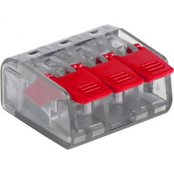 Клемма строительно-монтажная EKF PROXIMA СМК 221-413 3-проводная 0.2-4.0кв.мм (уп.100шт)