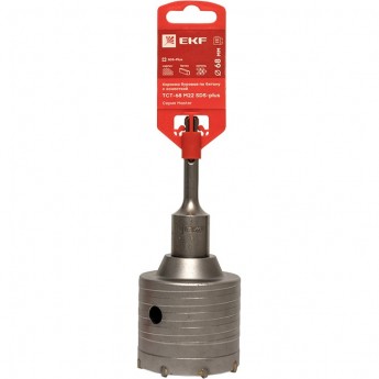 Коронка буровая EKF MASTER по бетону с оснасткой TCT-68 М22 SDS-plus Коронка буровая EKF MASTER по бетону с оснасткой TCT-68 М22 SDS-plus