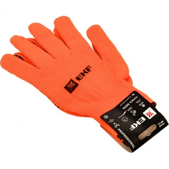Перчатки рабочие EKF PROFESSIONAL ТОЧКА ЗИМА с ПВХ-покрытием утепленные (7 класс, 9 разм)