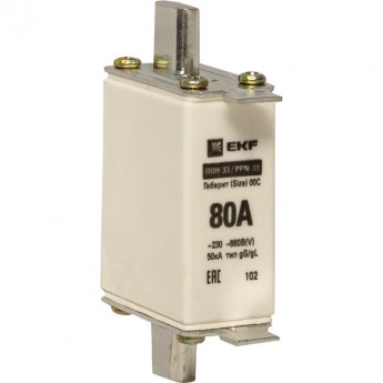 Плавкая вставка EKF PROxima ППН-33 100/ 80А габарит 00С